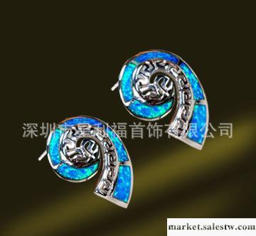 澳寶耳釘 925純銀鍍銠 Opal earring  訂做批發 純銀保證工廠,批發,進口,代購