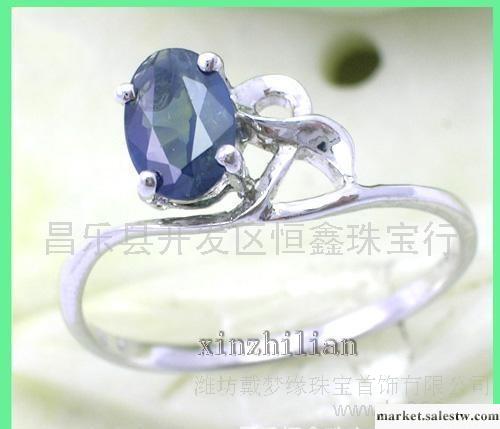 新款上市 925銀 藍色魅惑 時尚天然藍寶石戒指 指環 批發 混批工廠,批發,進口,代購