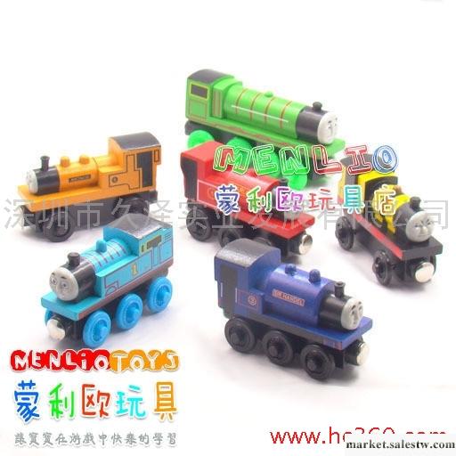 熱賣 Thomas湯瑪仕托馬斯原木磁性火車頭 木制兒童玩具 4.7元/個批發・進口・工廠・代買・代購