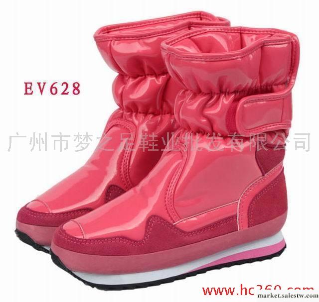 2012新款短筒女靴 鏡面漆皮+牛皮雪地靴子冬靴保暖棉靴【EV628】工廠,批發,進口,代購