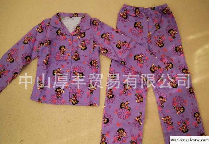 童家居服 外貿原單尾單純棉絨布分體卡通童家居服批發工廠,批發,進口,代購