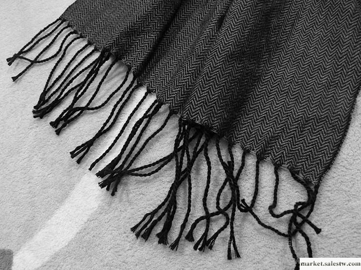 XH157黑色加厚冬天必備男女通用圍巾百搭款現貨批發色織外貿尾單工廠,批發,進口,代購