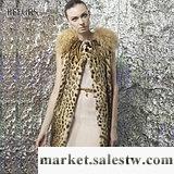 BEFURS 2012 西伯利亞山貓 貉子 不規則下擺 女中長皮草馬甲外套工廠,批發,進口,代購