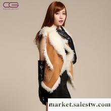 CG 2012新款 羊毛皮毛一體 簡約羊羔毛背心馬甲 女裝裘皮草外套批發・進口・工廠・代買・代購