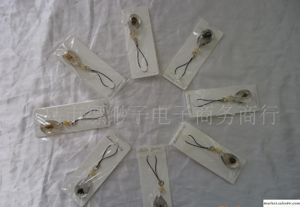 供應昆蟲飾品/琥珀手機鏈 內置獨特自然界 簡約富有個性工廠,批發,進口,代購