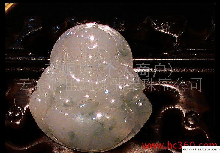 供應天然A貨翡翠緬甸玉石玉器飄花笑佛 玉佛     笑口常開工廠,批發,進口,代購