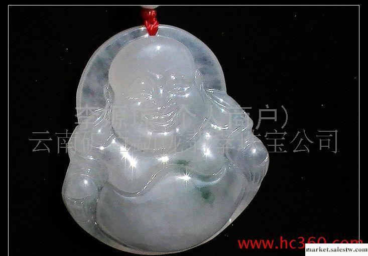 供應天然A貨緬甸玉器 翡翠糯種飄花笑佛   笑口常開   肚里藏金工廠,批發,進口,代購