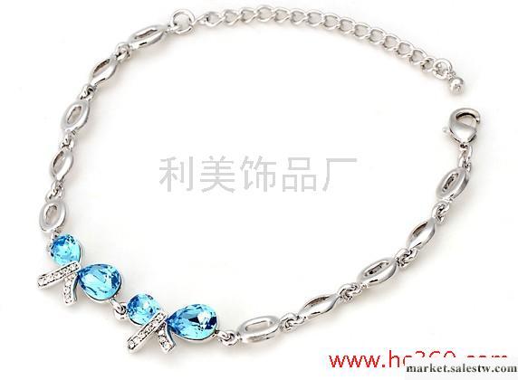 供應蝴蝶手鏈 鍍白金 施華洛世奇水晶飾品鍍金飾品20152工廠,批發,進口,代購