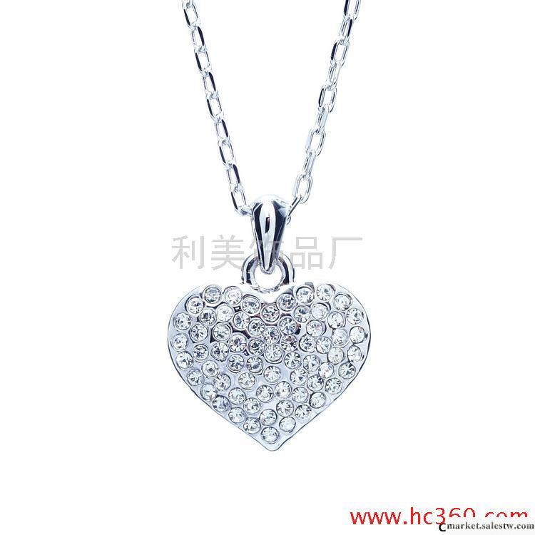 供應心形吊墜 鍍白金 施華洛世奇水晶飾品 20134工廠,批發,進口,代購