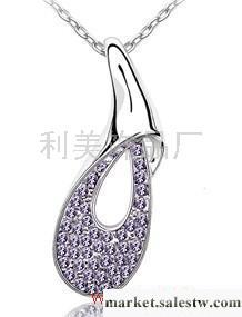 供應水滴吊墜 鍍白金 施華洛世奇水晶飾品 鍍金飾品20138工廠,批發,進口,代購