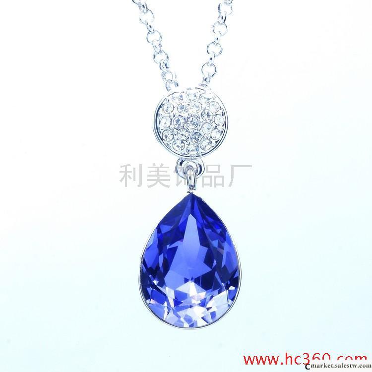 供應水滴吊墜 鍍白金 施華洛世奇水晶飾品 鍍金飾品工廠,批發,進口,代購
