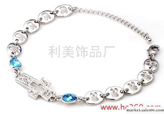 供應十字架手鏈 施華洛世奇元素水晶飾品20148工廠,批發,進口,代購