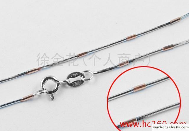 供應925純銀項鏈(八角間光包片)necklack工廠,批發,進口,代購