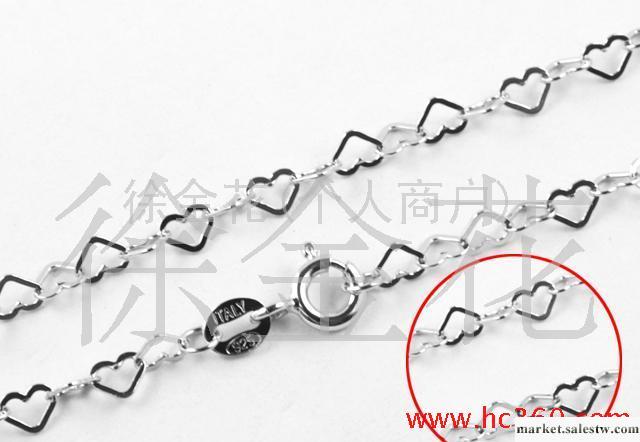 供應925純銀項鏈necklace(心形鏈)工廠,批發,進口,代購