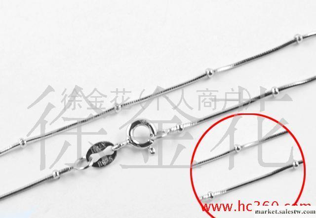 供應925純銀項鏈(八角間珠)necklace工廠,批發,進口,代購