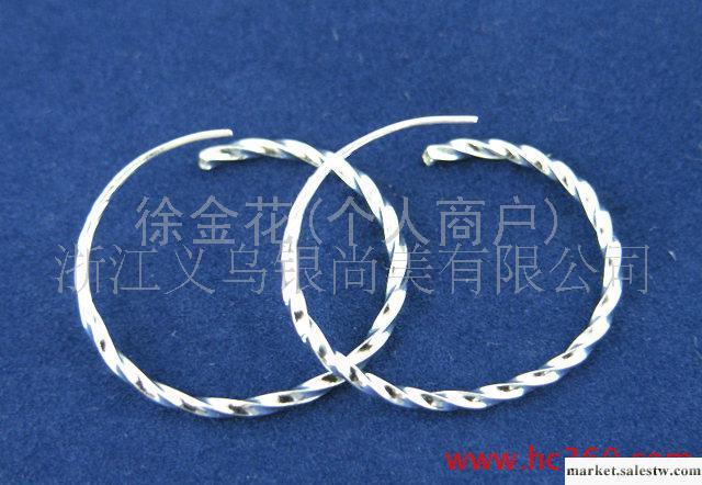 供應純銀小麻花耳環(直徑10MM)工廠,批發,進口,代購