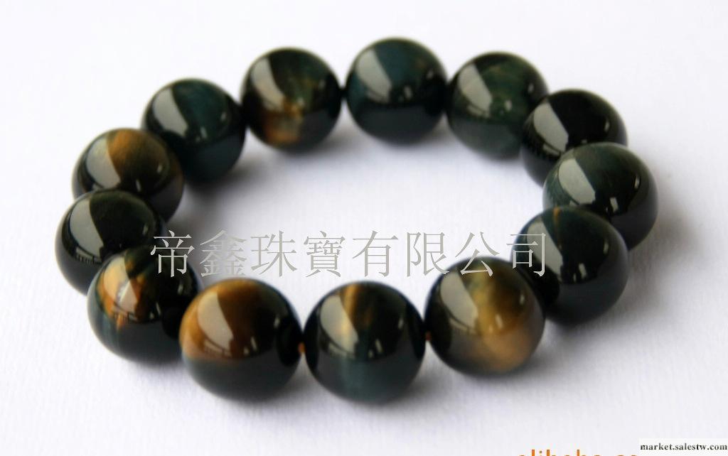 供應南非A貨天然黃藍虎眼石手鏈8~16mm 寶石加工工廠,批發,進口,代購