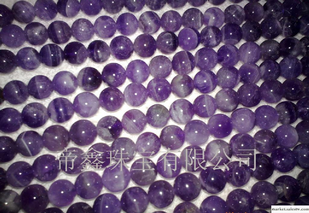 供應巴西進口天然紫水晶圓珠6~16mm生產加工工廠,批發,進口,代購