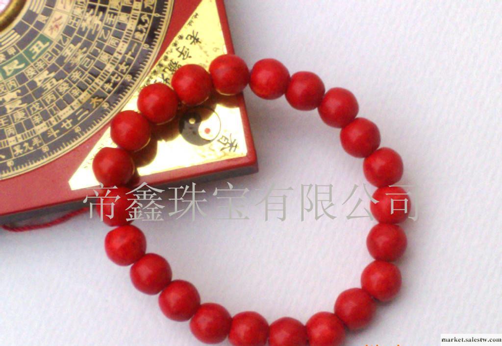 供應紅松石圓珠手鏈6~12mm寶石加工工廠,批發,進口,代購