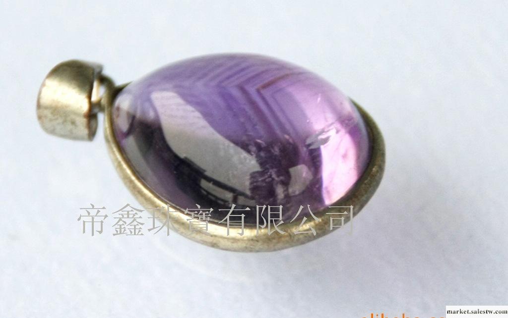 供應烏拉圭進口包邊滴水形天然紫水晶吊墜寶石加工工廠,批發,進口,代購