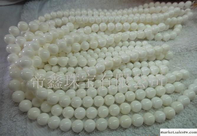 供應天然白瑪瑙水晶圓珠長鏈寶石加工工廠,批發,進口,代購