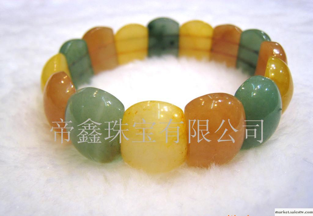 供應天然福祿壽手排手鏈時尚飾品8MM~14mm寶石加工工廠,批發,進口,代購