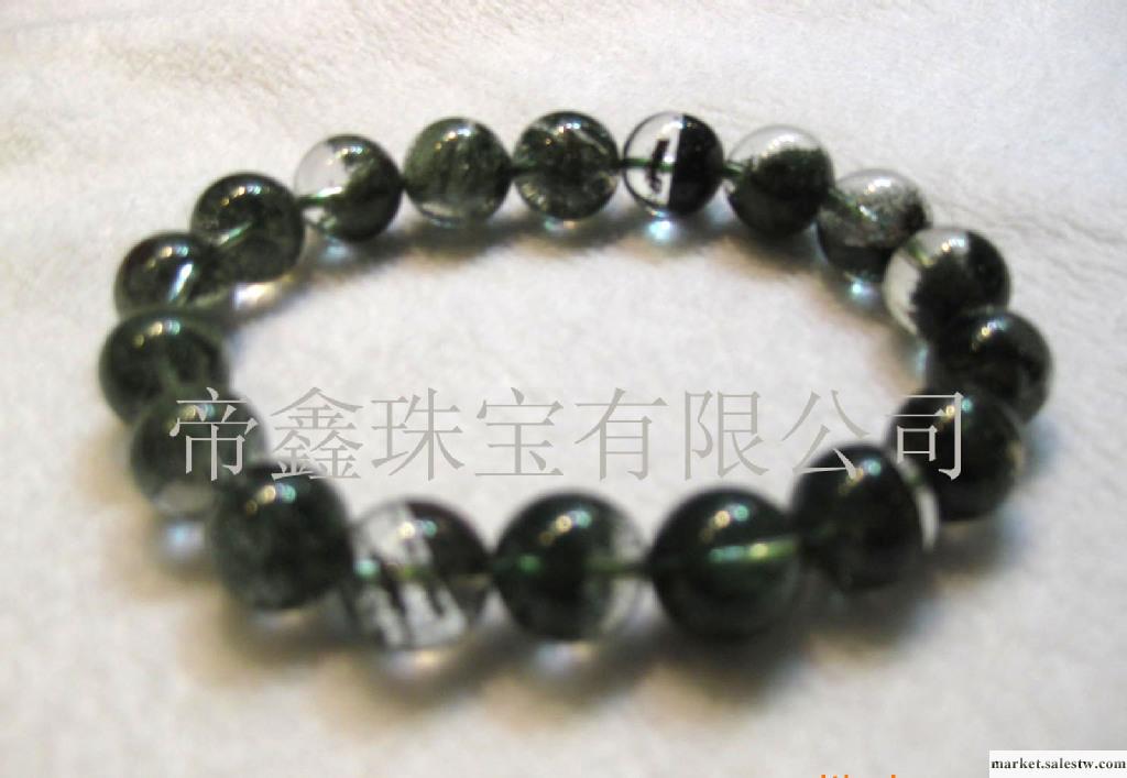 供應巴西進口天然綠幽靈水晶圓珠手鏈 6~20mm工廠,批發,進口,代購