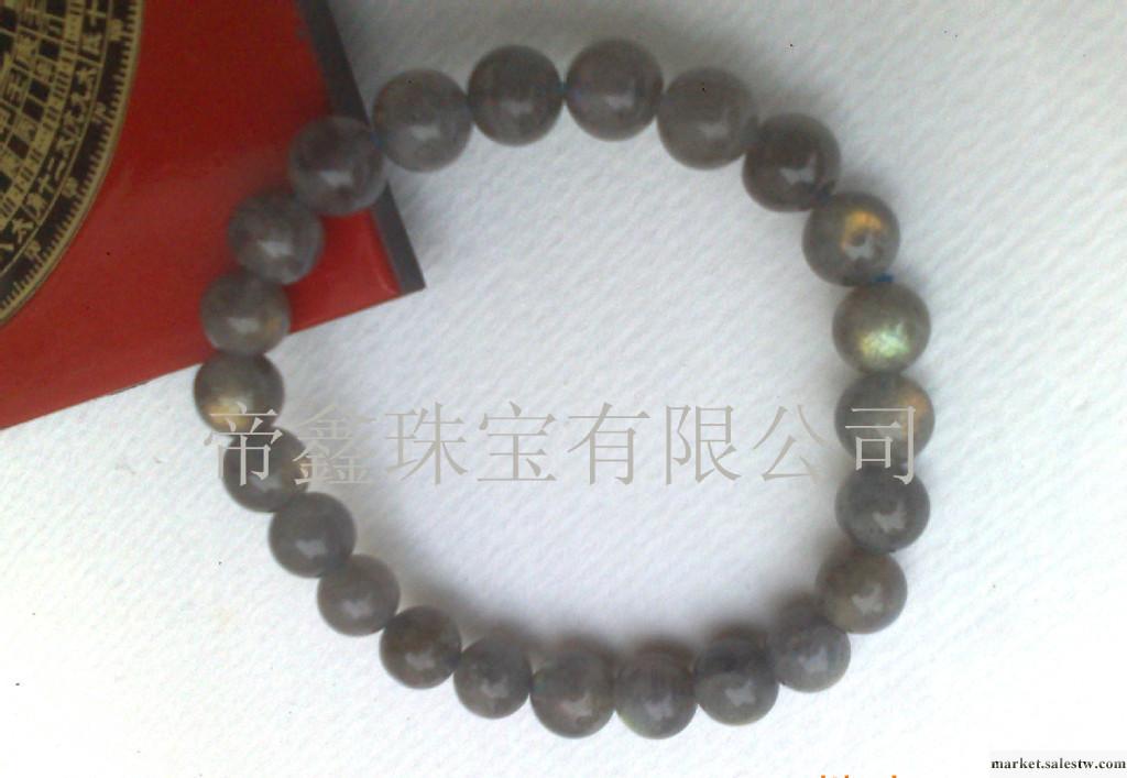供應美國進口天然閃光石拉長石圓珠手鏈6~14mm生產加工工廠,批發,進口,代購
