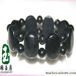 供應新疆和田玉 墨綠功能玉 珠手鏈 黑綠玉手鏈工廠,批發,進口,代購