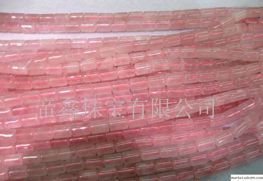 供應巴西進口天然粉水晶圓柱手鏈6~12mm生產加工工廠,批發,進口,代購