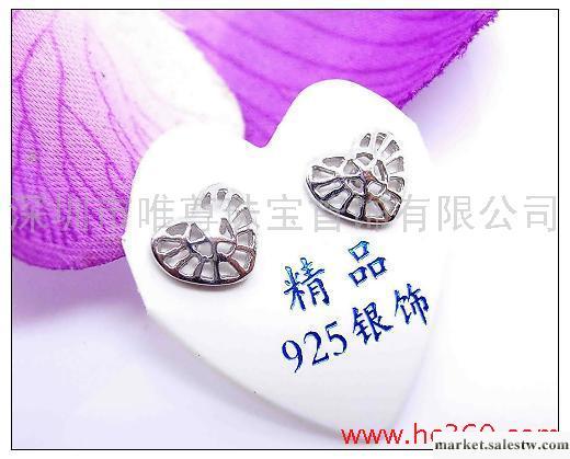 供應925純銀心形耳釘工廠,批發,進口,代購