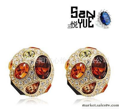 供應S100909  歐美復古飾品 施華洛元素耳釘工廠,批發,進口,代購