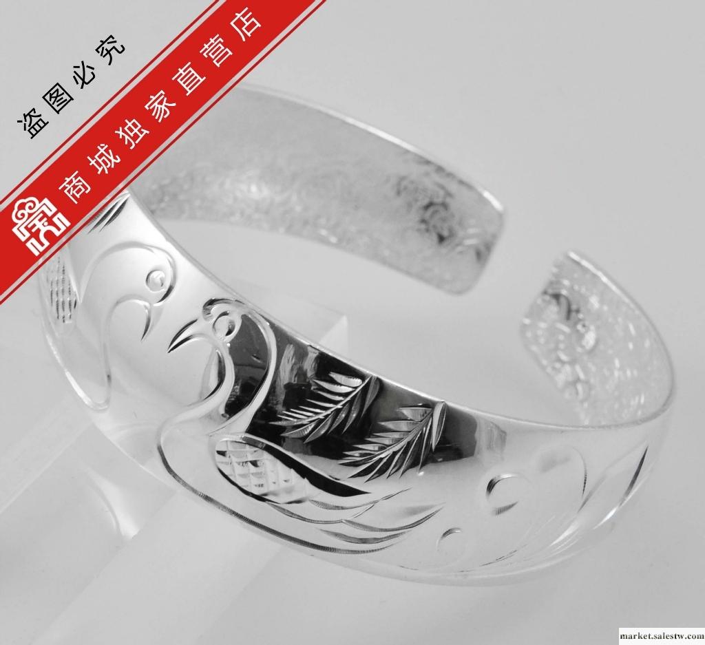 供應寶興銀樓-精品車花寬齊口手鐲 18款-01500020065-AH工廠,批發,進口,代購