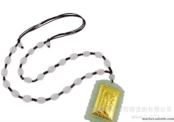 供應霖天黃金LT0012C金鑲玉吊墜關公工廠,批發,進口,代購