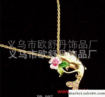 鍍金飾品吊墜 環保合金吊墜 2012新款海豚項鏈 項飾 禮品促銷工廠,批發,進口,代購