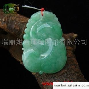 供應豆青種精雕如意翡翠吊墜n1237工廠,批發,進口,代購