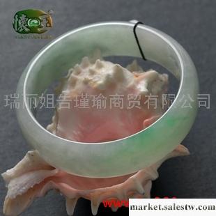 供應冰糯種飄綠花翡翠手鐲n2438（55.3）工廠,批發,進口,代購