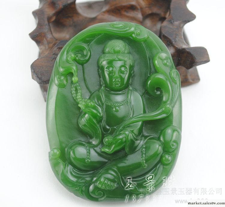 和田玉碧玉觀音把件玉器批發 雕工精湛 A級碧玉 質地均勻工廠,批發,進口,代購