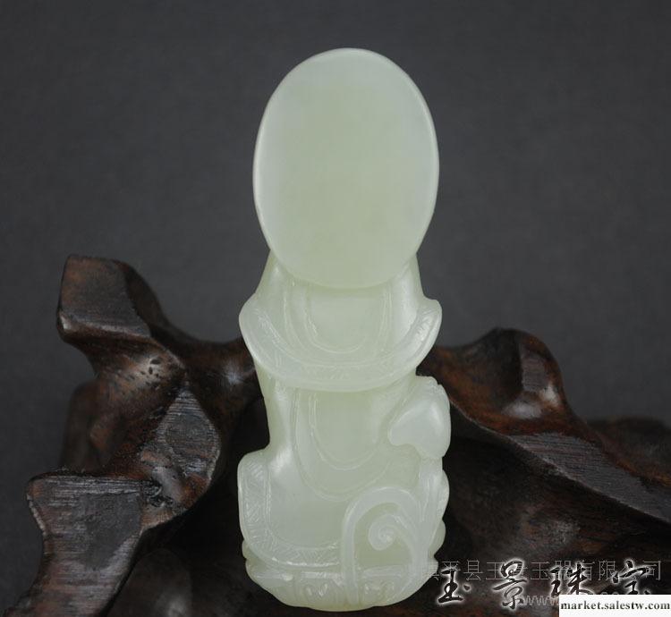 和田玉觀音掛件 站觀音 雕工精湛 質地細膩 保平安工廠,批發,進口,代購