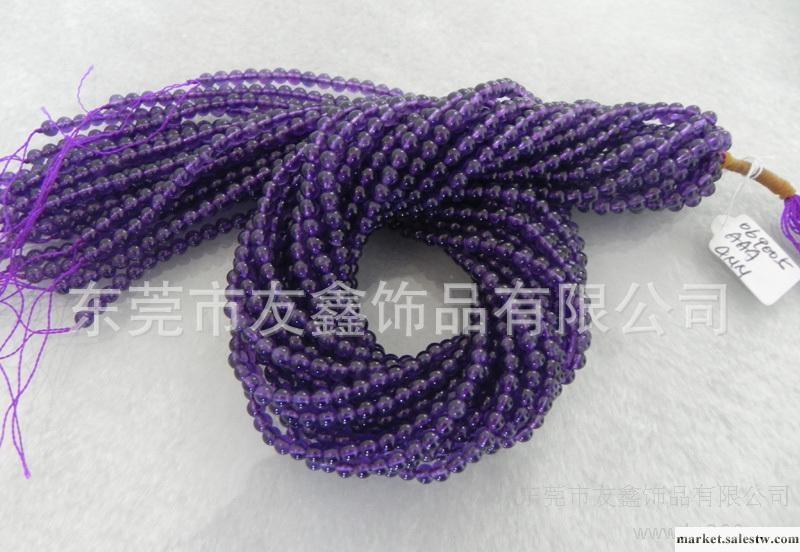 廠家天然紫晶圓珠，紫晶飾品，4mm紫晶串珠飾品工廠,批發,進口,代購