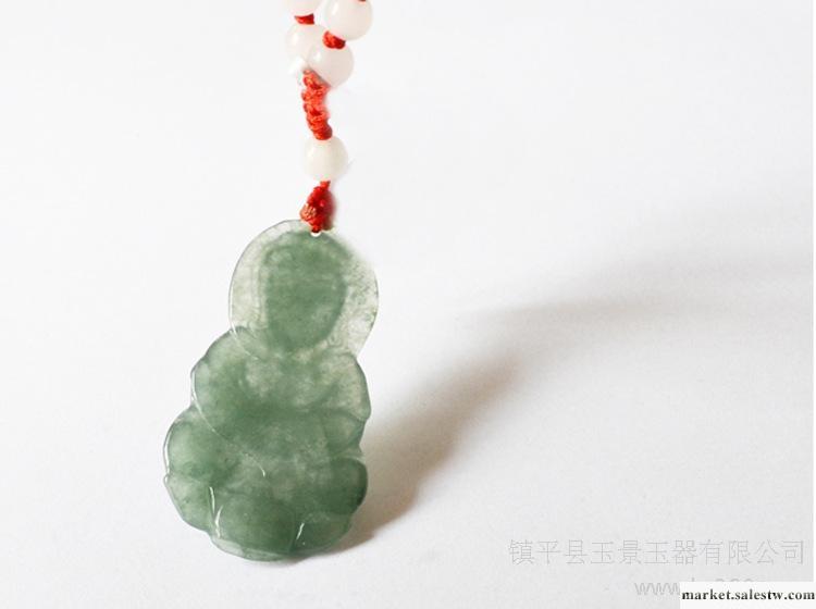 玉景珠寶 天然玉器A貨油青翡翠觀音掛件 玉觀音吊墜工廠,批發,進口,代購