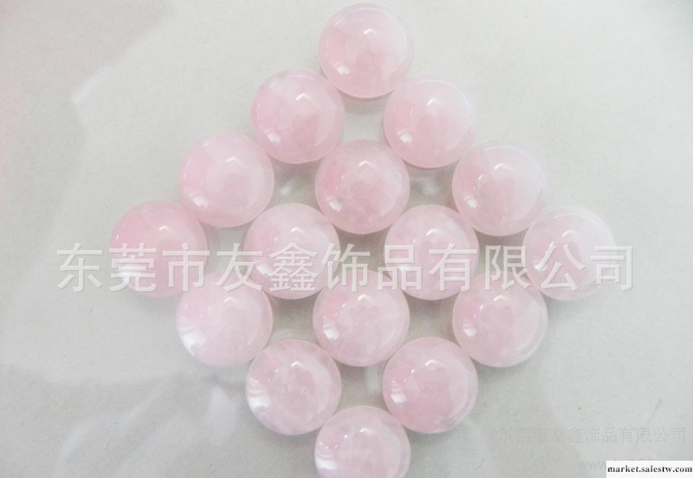 天然粉晶14mm圓形戒面，粉晶飾品，各種半寶石圓形戒面工廠,批發,進口,代購
