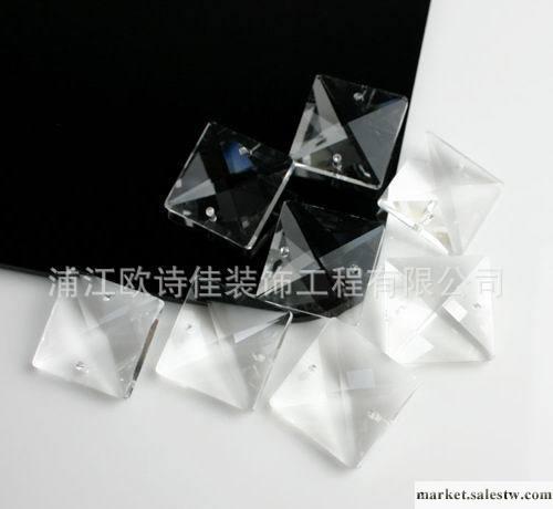 供應水晶散珠 全機磨 四方珠22x22mm  珠簾燈飾散珠配件工廠,批發,進口,代購