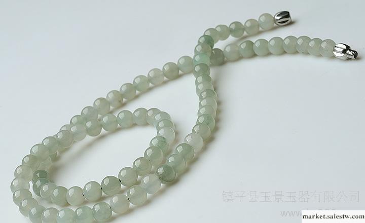 玉景珠寶 天然A貨翡翠項鏈 冰糯種珠鏈 翡翠珠子項鏈工廠,批發,進口,代購