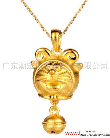 供應哆啦a夢24K金生肖羊千足金吊墜工廠,批發,進口,代購