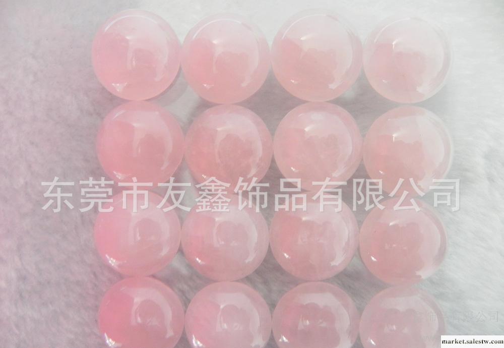 廠家天然粉晶18mm圓形戒面，各種半寶石戒面，粉晶飾品工廠,批發,進口,代購