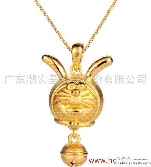 供應哆啦a夢24K金生肖兔千足金吊墜工廠,批發,進口,代購