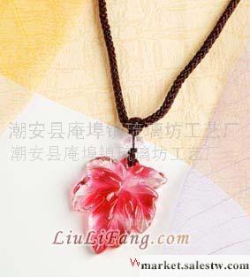 吊墜-楓葉傾情--掛件-琉璃飾品-工藝品-古法琉璃工廠,批發,進口,代購