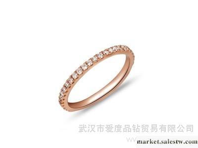 供應愛度品鉆玫瑰金 時尚排鉆鉆石女戒  夢幻工廠,批發,進口,代購