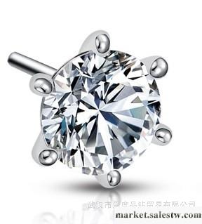 供應愛度品鉆18K白金30分鉆石耳釘工廠,批發,進口,代購